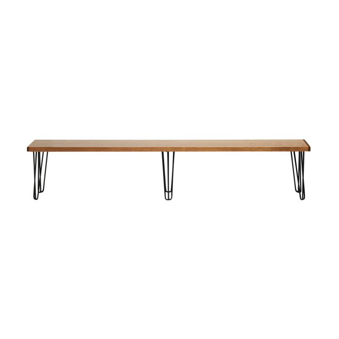 hairpin-bench-seat-teak-2.4×0.36-coffee-legs-black
