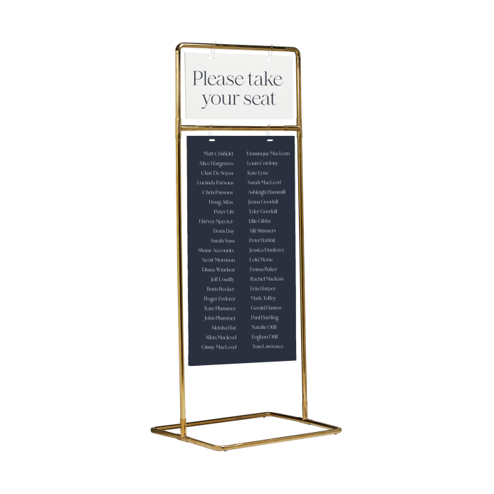 signage-stand-tall-gold-with-custom-sign-angle