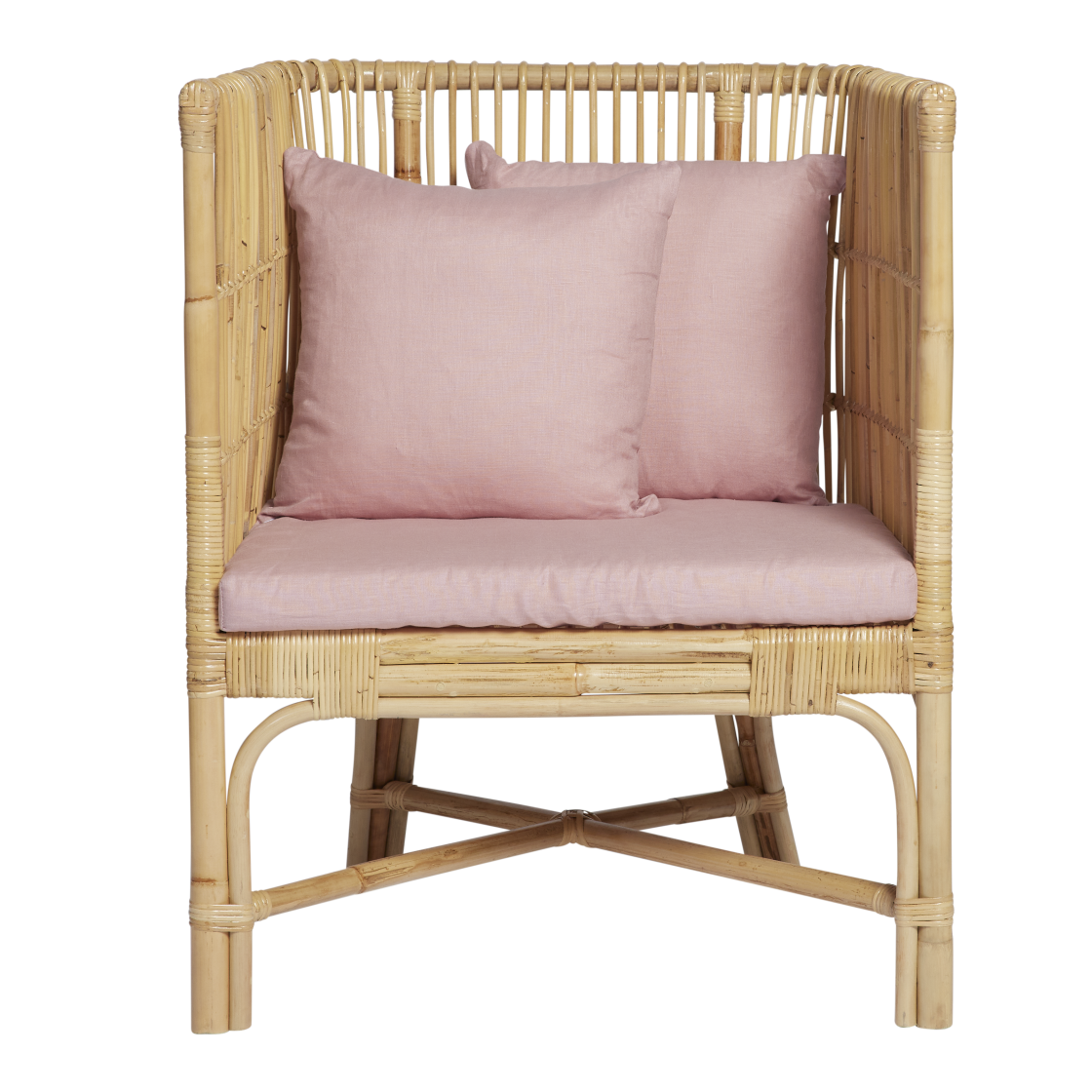 villa-arm-chair-natural-with-blush-pink-cushion-straight