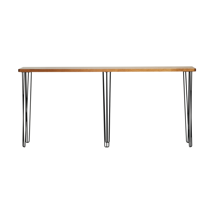 hairpin-bench-ledge-teak-2.4×0.36-bar-legs-black-angle