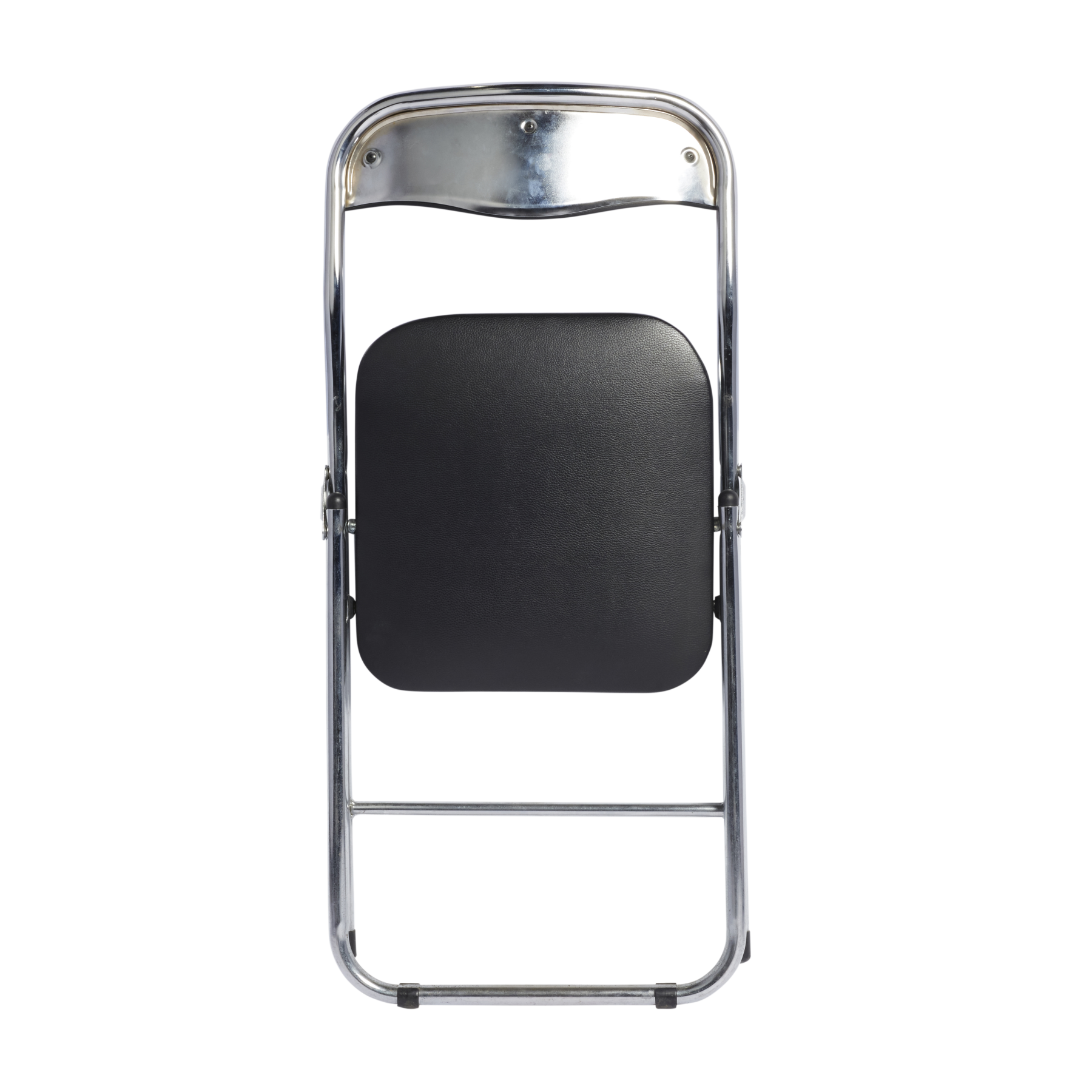 Folding-Black-Padded-Chrome-Frame-Folded